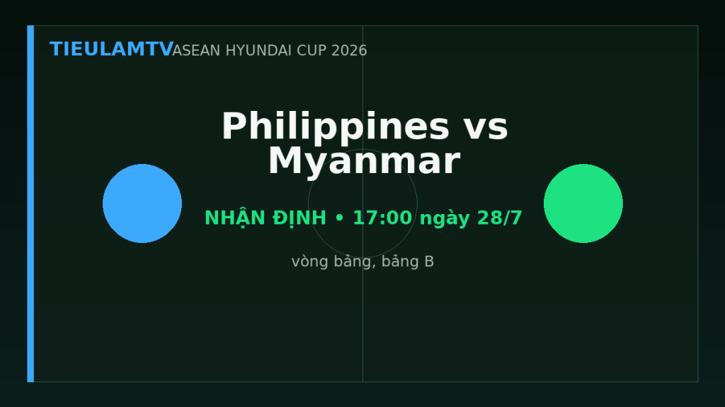 Nhận định Philippines vs Myanmar - TieulamTV