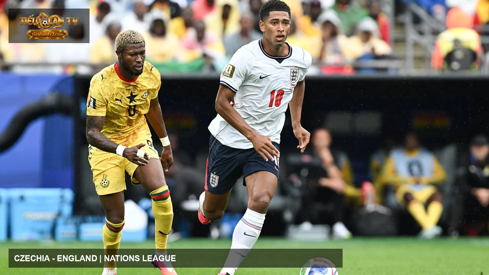 Jude Bellingham thi đấu cho đội tuyển England năm 2026