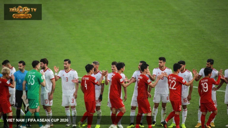Cầu thủ đội tuyển Việt Nam trong trận Asian Cup 2019 gặp Iran